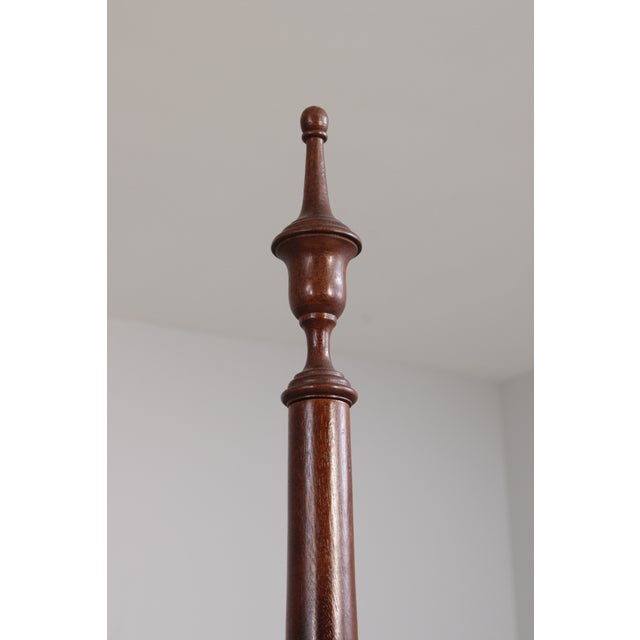 Wood Rice Carved King Size Carved Mahogany Poster Bed For Sale - Image 7 of 16