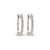 Modern Roberto Coin Classic Pave’ 18k White Gold Diamonds Huggy Hoop Earrings, Pair For Sale - Image 3 of 7