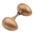 Pair of Vintage Bronze Egg Shaped Entry Door Knobs For Sale