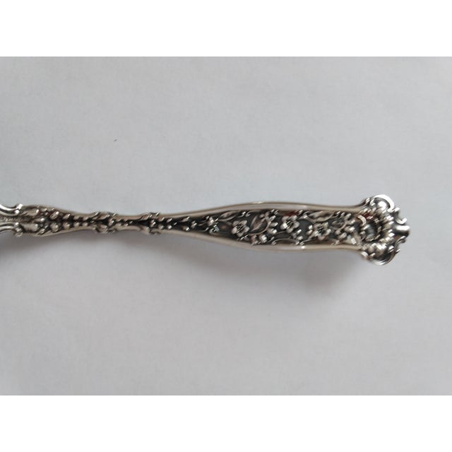 Victorian Late 19th Century Victorian Dresden by Whiting Sterling Silver Five-Tine Fork For Sale - Image 3 of 7