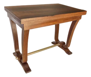 Early 20th Century French Walnut Art Deco Swivel Top Table