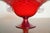 Ruby Red Vintage Ruby Red Murano Art Glass Footed Compote With Applied Grapes For Sale - Image 8 of 12