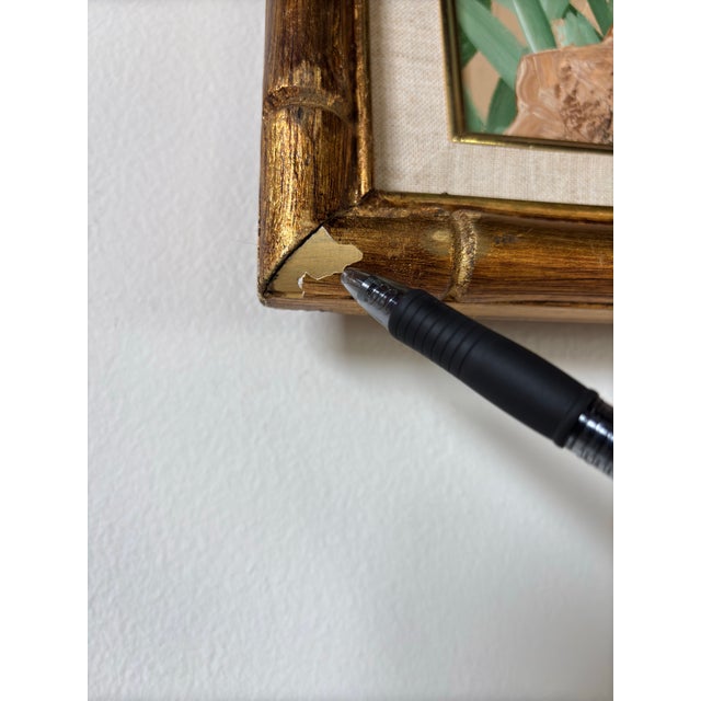 Vintage Frank Walcutt Tropical Parrots on Branch Acrylic on Canvas Painting, Framed For Sale - Image 4 of 6