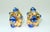 1980s Antigona Paris Gold Plated Sculptural Earrings With Blue Cabochons, a Pair For Sale - Image 5 of 12