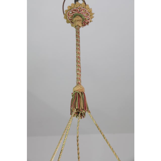 Stone Antique Art Decò Liberty Alabaster Chandelier For Sale - Image 7 of 18