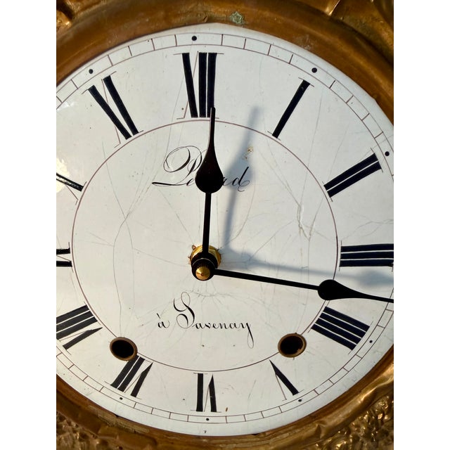 French Antique, French, Repousse, Comtoise Stunning Wall Clock, 1800s Working For Sale - Image 3 of 10