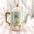 This is a very beautiful small milk jug by Leonard Vienna Austria. It is palest pink and pale mint green with gold trim....