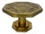 Mid-Century Octagonal Brass and Burl Veneer Coffee Table, 1970s For Sale