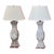 Mid 20th Century Stone Baluster Lamps on Lucite Bases - a Pair For Sale