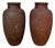 Large Handcrafted Amphora-Shaped Terracotta Ceramic Floor Vases, Germany 1950s, Set of 2 For Sale