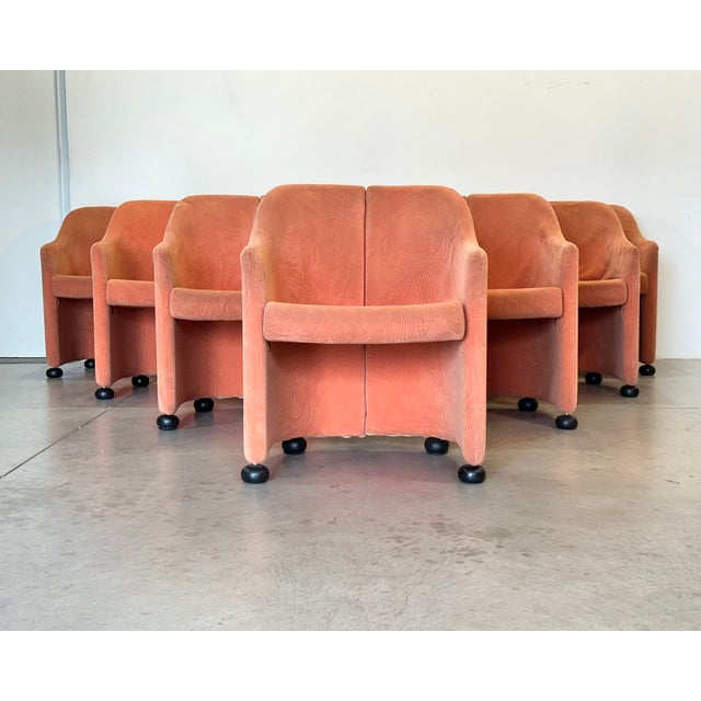 Vintage Fabric Armchairs, 1980s, Set of 10 For Sale - Image 4 of 18