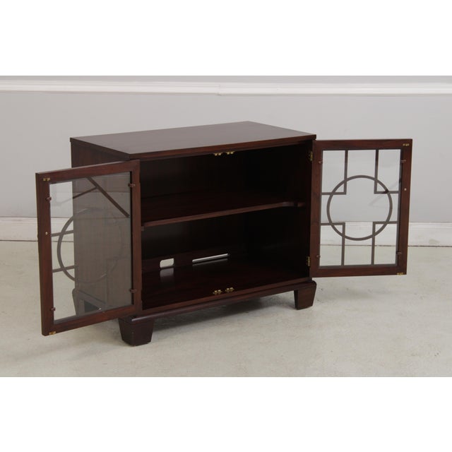 Henkel Harris Henkel Harris Mahogany Asian Style Media Cabinet For Sale - Image 4 of 13