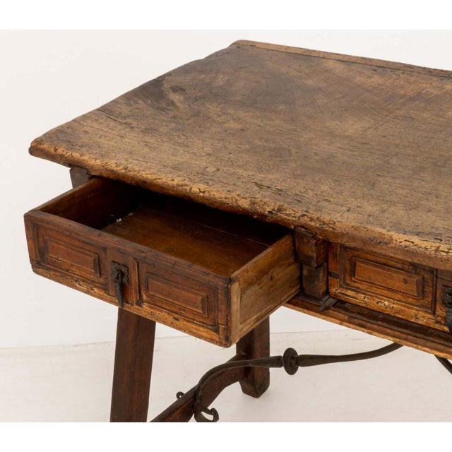 Brown Spanish Baroque Writing Desk, 17th C. For Sale - Image 8 of 10