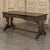 Antique Neo Gothic Carved Oak Trestle Three Drawer Writing Desk For Sale - Image 4 of 18