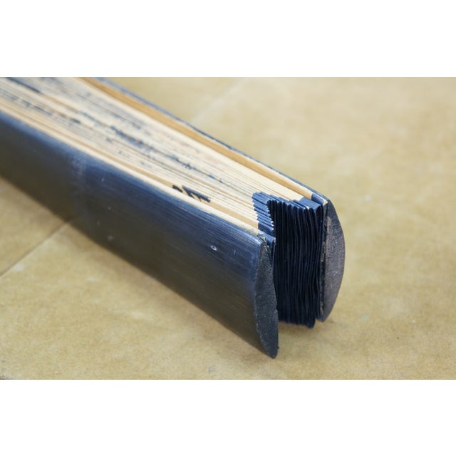 Mid 20th Century Chinese Calligraphy Mountain Village Landscape Folding Fan For Sale - Image 4 of 18