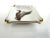 Vintage Mid-Century German Porcelain Duck Ashtray With Gilded Trim For Sale - Image 9 of 13