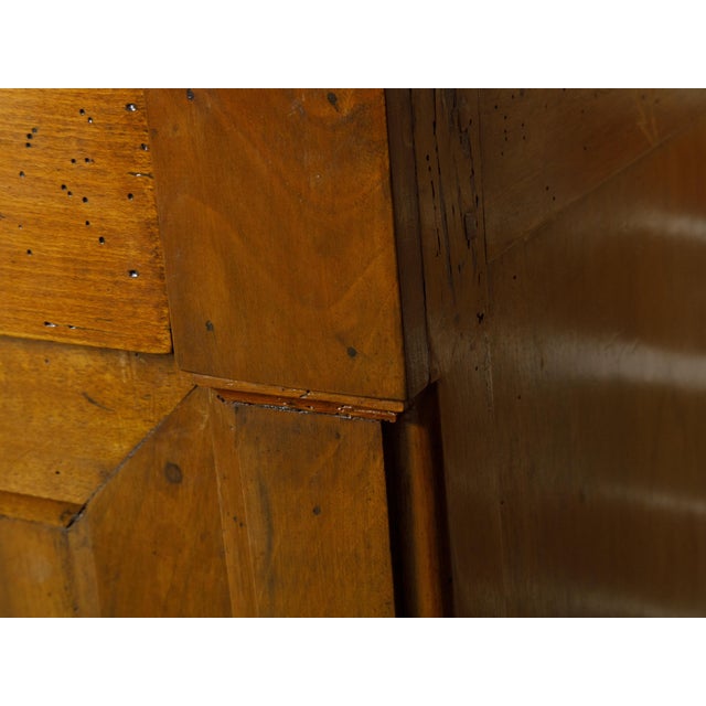 Wood French Walnut 19th Century Three-Door Enfilade with Marble Top and Pilasters For Sale - Image 7 of 12