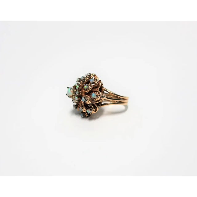 Gold Opal and Gold Cocktail Ring, Circa 1960s For Sale - Image 8 of 11