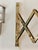 Brass Scissor-Shaped Wall Lamp with Straw Shade, Italy, 1960s For Sale - Image 4 of 10