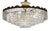 Brass and Lead Crystal Ten-Light Chandelier, 1970s For Sale