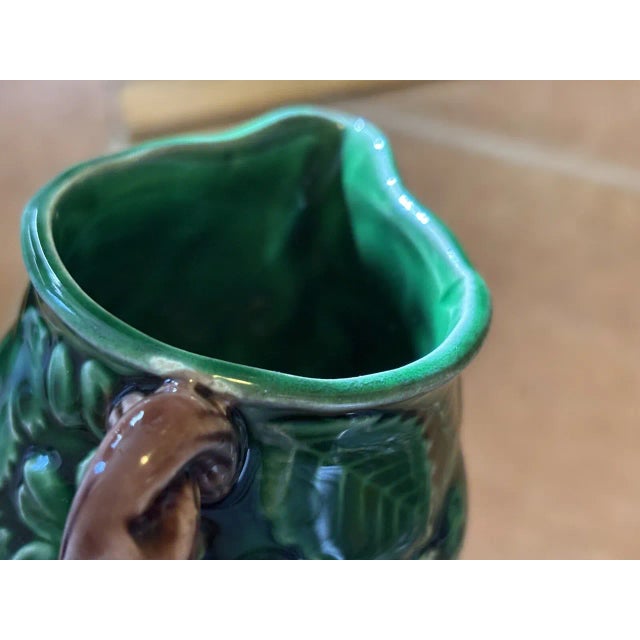 Vintage MCM the Haldon Group Teapot Set Green Strawberry Leaves Flowers Creamer Sugar Cup- 5 Pieces For Sale In Phoenix - Image 6 of 12