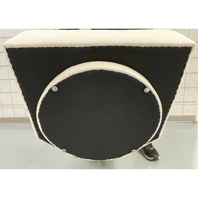 1980s 80's Directional Freshly Upholstered Swivel Chair For Sale - Image 5 of 10