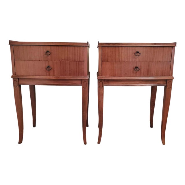 Early 20th Century Louis XVI Style Nightstands/Pair of Vintage Louis Style Side Tables For Sale
