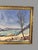 Arts & Crafts Mid 20th Century Country Gilt Framed Snowy Landscape Oil Painting Canvas Signed For Sale - Image 3 of 12