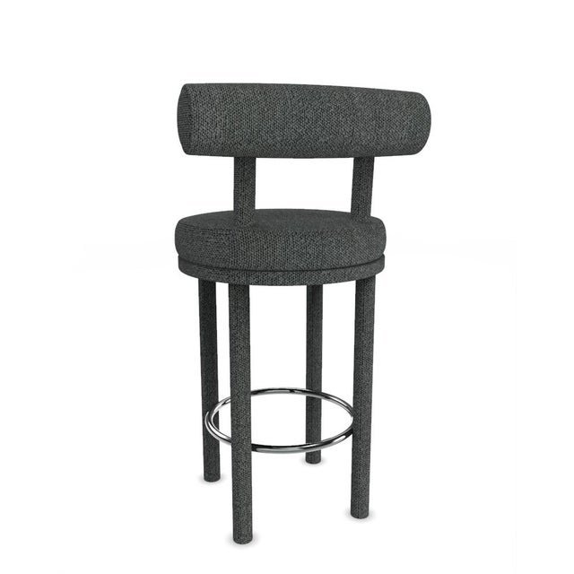 Collector Modern Moca Bar Chair in Safire 09 Fabric by Studio Rig For Sale - Image 4 of 7