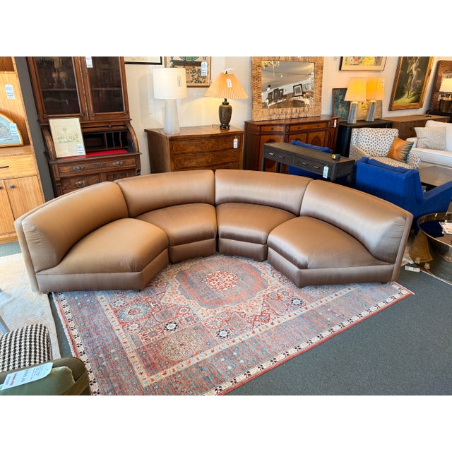 Richard Andronaco Golden Bronze Silk Serpentine Sectional For Sale - Image 17 of 18