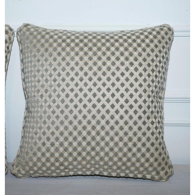 Vintage Duresta Duck Scatter Cushions in Cream and Sage, Set of 2 For Sale - Image 6 of 14