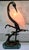 1996 Tin Chi Heron Art Glass Lamp for Andrea by Sadek on Green Marble Base For Sale In Dallas - Image 6 of 14