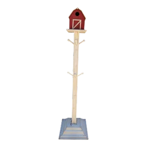 Folk Art Farm Barn House Coat Rack