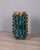 Large glazed and decorated ceramic vase in blue with gold details, Italian design, 1950s.