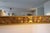 Large Square Mirror with Wooden Frame and Brass Trim, Italy, 1960s For Sale - Image 4 of 5