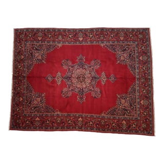 1950's Antique Persian Tabriz Rug , 11'2" X 14'6" For Sale