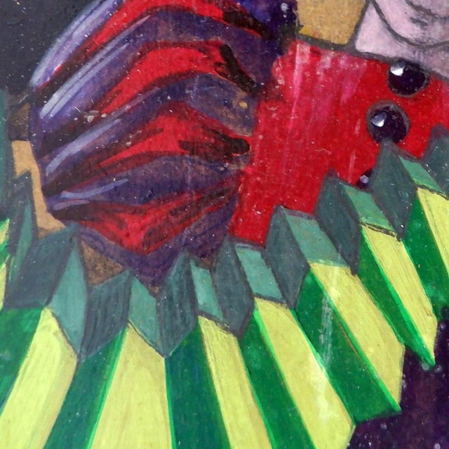 Black Renée Smith, Odou, Belgium, Painting on Panel For Sale - Image 8 of 16