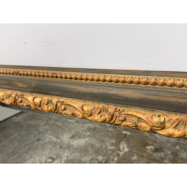 Custom Design Horizontal Carved Frame Wall Mirror For Sale - Image 10 of 12