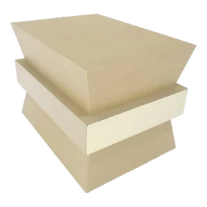Linen Wrapped Ernest C. Masi "Sheaf of Wheet" Shape One Drawer End Table