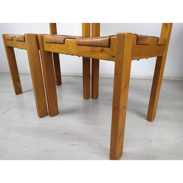 Set of Leather Dining Chairs For Sale - Image 9 of 18