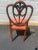 Brown Set of 4 Hepplewhite-Style Shield-Back Dining Chairs With Coral Jacquard Upholstery, C. Mid-20th Century For Sale - Image 8 of 10