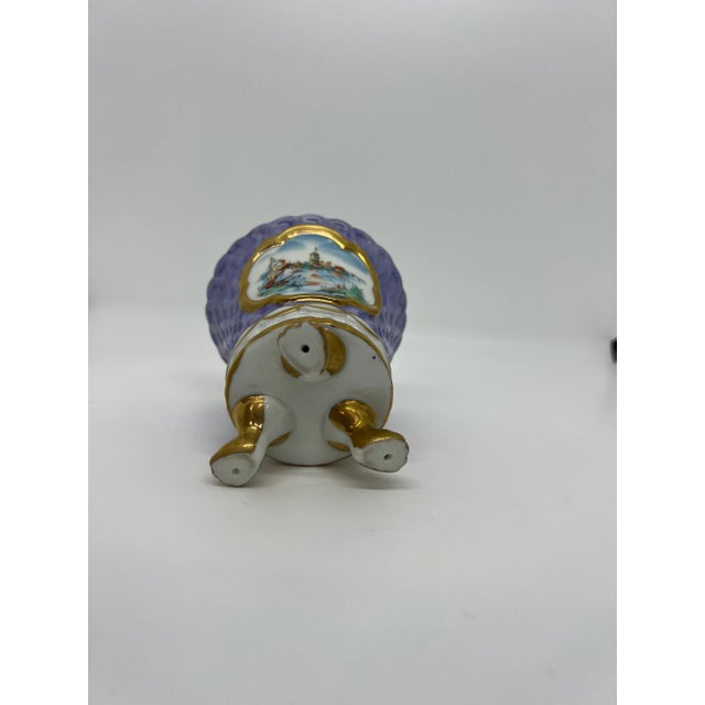 Chamberlain Worcester Porcelain Three Footed Mini Compote in the Style of Chamberlain Worcester Porcelain For Sale - Image 4 of 6