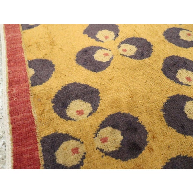 Art Deco Galerie Shabab Collection Mid-20th Century Turkish Art Deco Throw Rug For Sale - Image 3 of 8
