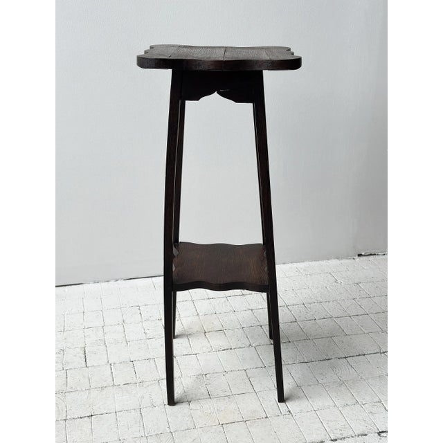 Wood Vintage Undulating Edge Tiered Side Table, Circa 1940s For Sale - Image 7 of 14