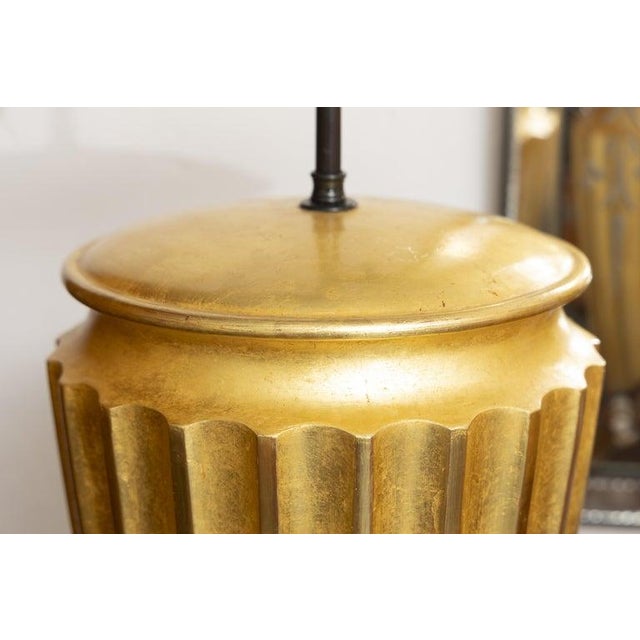 Art Deco Pair of Art Deco Style Giltwood Table Lamps (Priced Individually) For Sale - Image 3 of 7
