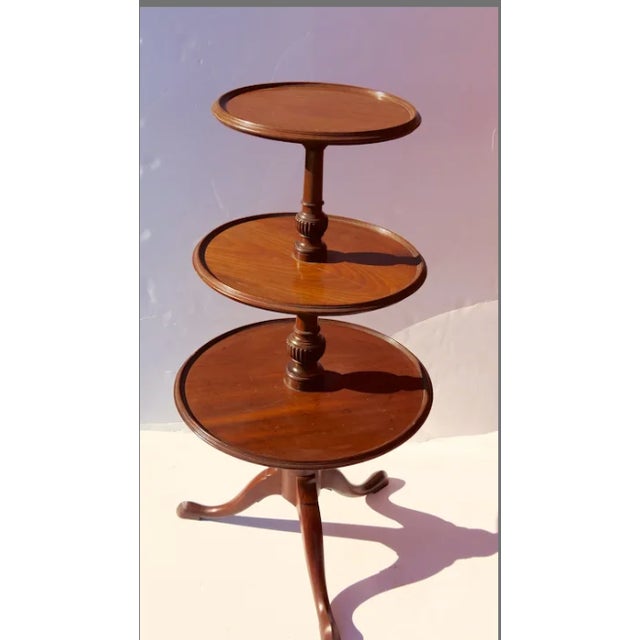 English Mahogany Three Tier Dumb Waiter c 1800 For Sale In Denver - Image 6 of 6