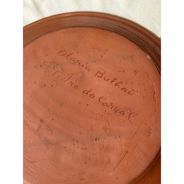 Portuguese Ceramic Wall Plate from Olaria Bulhão For Sale - Image 3 of 4