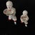 Chinoiserie Vintage Herend Hungary Hand-Painted Porcelain Kneeling Mandarin Salt Cellars - Set of 2 In For Sale - Image 3 of 9