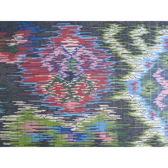 19th c. French hand-painted gouache on paper textile design. These patterns were for jacquard woven fabrics and are...