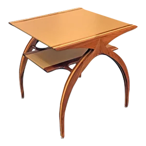 1960s Mid Century Side Table With Exotic Fruitwood